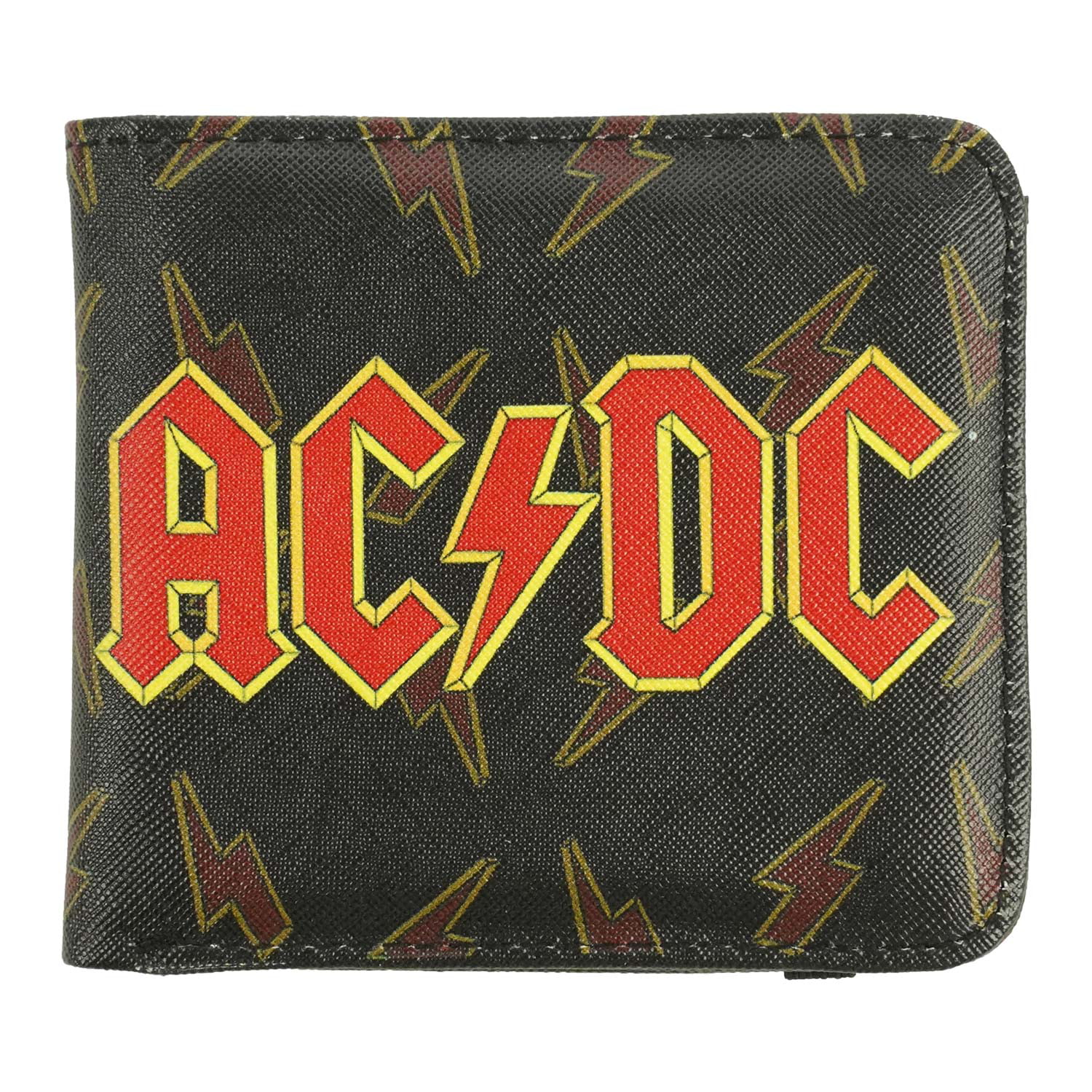 AC/DC Wallet Lightning Logo All over Print Band Logo new Official Black Bifold