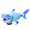 Blue, variant on Electric Shark Toys Glowing Swivel Light Up Robot Fish Smart Sensory Explorer,Bump and Go Moving for Interactive Gifts-Blue