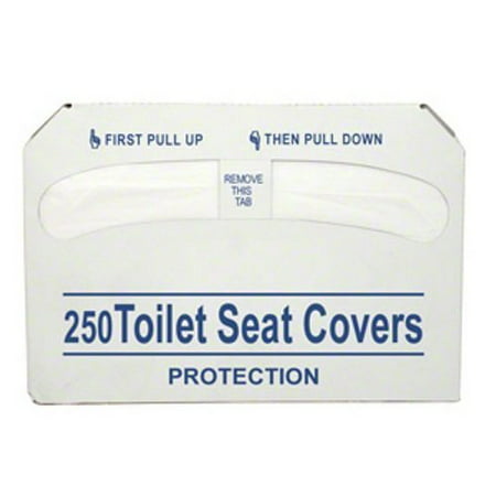 Winco TSC-250, Half-Fold Toilet Seat Cover Paper, 250-Piece