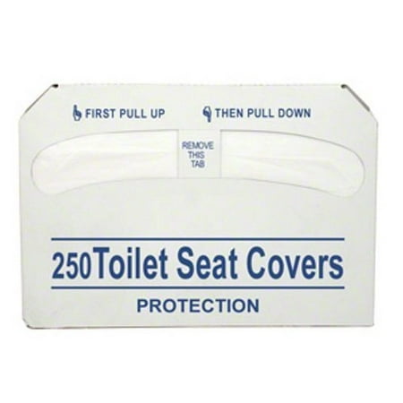 Winco TSC-250, Half-Fold Toilet Seat Cover Paper, 250-Piece