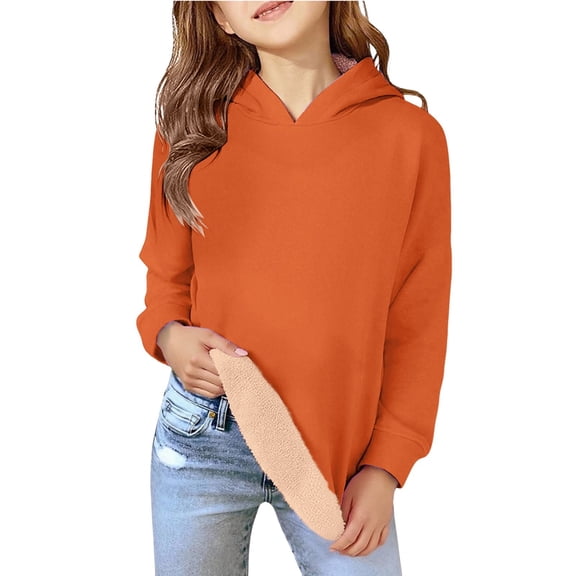 Thick Hoodie for Teen Girls Long Sleeve Casual Sweatshirts Fall Winter Outfits 2026 Kids Boys Oversized Athletic Cute Hoodies