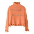 thumbnail image 4 of Yuhangmm Sweatshirts for Women Loose Fit Oversized Sweater Turtleneck Pullover Fall Fashion Outfit Winter Trendy Clothes with Soft Cozy Feel Red2 S, 4 of 4