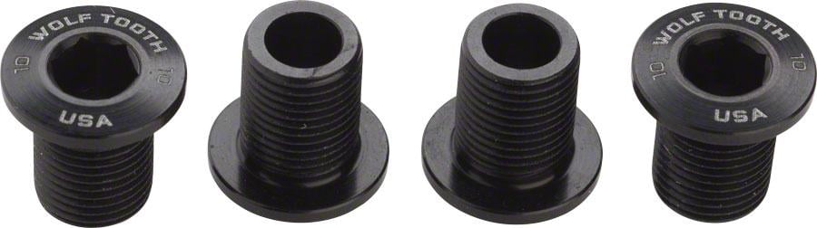 Wolf Tooth Set of 4 Chainring Bolts for 1x use Dual Hex Fittings Black