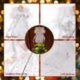 thumbnail image 4 of Angel Christmas Treetop Figurine Fabric Angel Tree Topper, Angel Xmas Tree Topper Decor 12-Inch, White Angel, 4 of 8