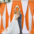 thumbnail image 3 of Cortina satinada naranja Backdrop ZEBMOON, 152 x 213 cm, 2 paneles, 3 of 6