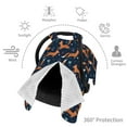 thumbnail image 3 of Car Seat Cover Baby - Fox with Flower Pattern Breathable Infant Car Seat Cover for Baby Carseat, Lightweight Comfort Baby Essentials Must Haves Newborn Stuff for Girl Boy, 3 of 7