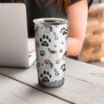 thumbnail image 4 of 20 Oz Beagle Dog and Footprints Coffee Tumbler Double Wall Insulated Stainless Steel Water Bottle | Metal Reusable Thermoses Flask with Cup Cap | Leak & Sweat Proof with Anti-Dust Lid, 4 of 7