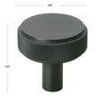 thumbnail image 4 of GlideRite 1-1/2 in. Solid Round Knurled Cabinet Knob, Matte Black - 5825-MB, 5 Pack, 4 of 4