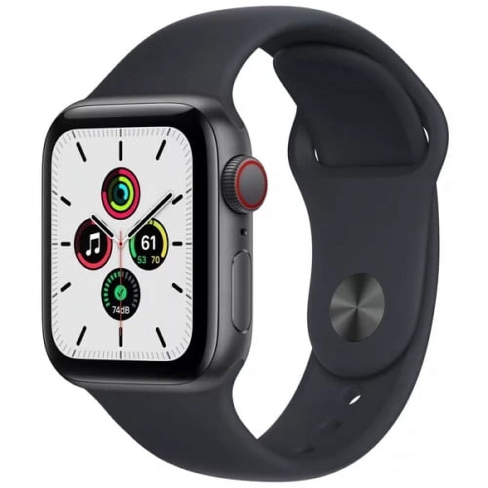 Restored Apple Watch SE (GPS) + Cellular 40 mm Space Gray Aluminum Case with Black Sport Band (Refurbished)