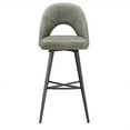 thumbnail image 3 of Weston Home Krista 29" Metal Swivel Mid-Back Bar Stools, Set of 2, Light Grey, 3 of 9