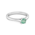 thumbnail image 2 of Solitaire Round Cut 0.10 Ctw Emerald 925 Sterling Silver Promise Women Valentines Day Gifts Ring, 2 of 3