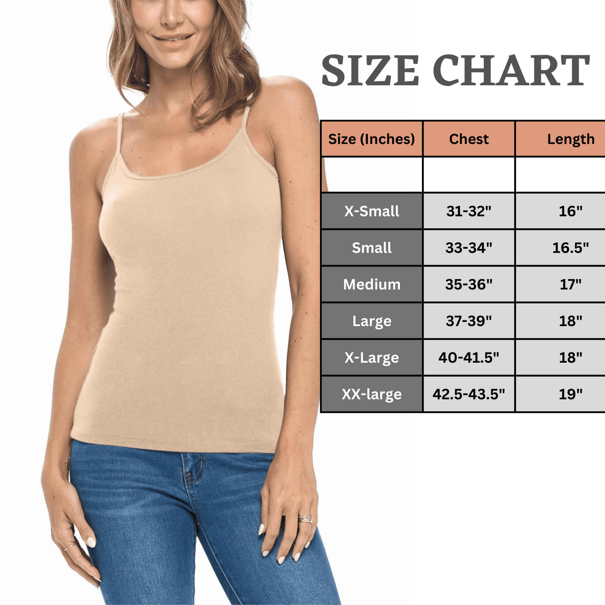 M&M SCRUBS Women's Camisole Cotton Stretch Slim-Fit Cami Soft and