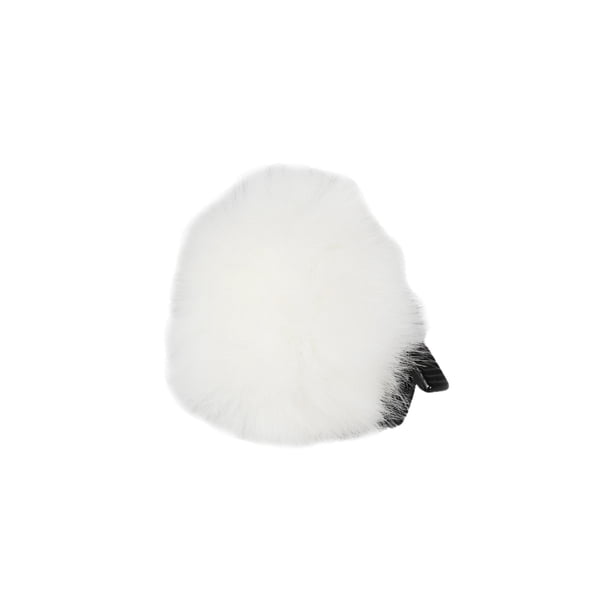 Matsuzay Cubierta de micrófono de pelo artificial para exteriores Parabrisas Soporte de micrófono Wind Muff Cables de audio/vídeo blanco