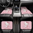 thumbnail image 6 of Hello Kitty(4) Car Floor Mats Universal SUV Front Rear Floor Foot Mats 4-Piece Full Set with Non-Slip Rubber Backing, 6 of 6
