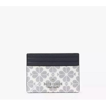Kate Spade New York Signature Spade Flower Small Slim Card Holder In Navy Multi