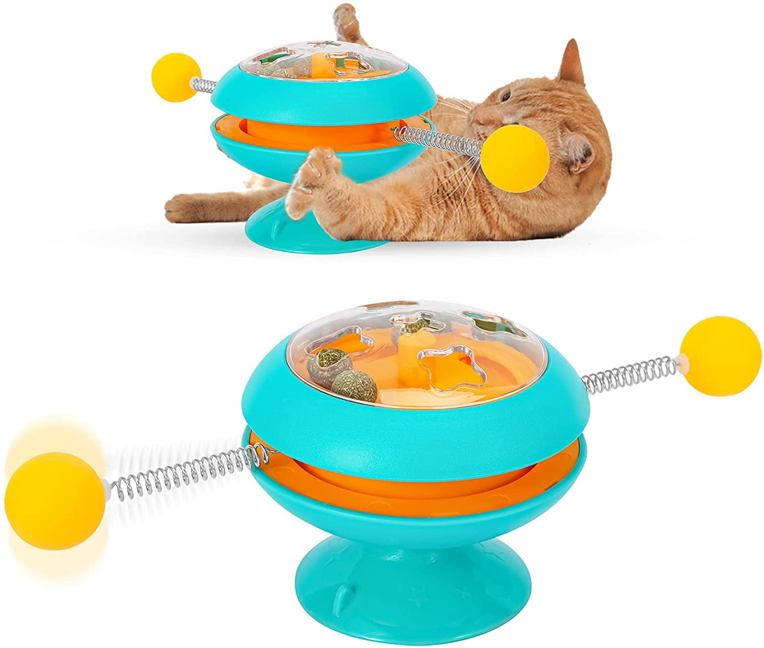 Kattenspeelgoedset, set van 22 kittenspeelgoed, interactief kattenspeelgoed voor binnen, katten, veren, toverstaf, tent, tunnel, interactief katten- en kattenspeelgoed