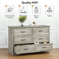 thumbnail image 6 of IDEALHOUSE 6-Drawer Dresser - Versatile Storage Solution for Bedroom, Living Room, Nursery, Grey, 6 of 9