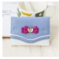 thumbnail image 6 of Women Short Lolita Wallets Female Card Holder Purses Girls Small Wallet with Coin Purse Carteras Kawaii Bowknot wallet (Blue), 6 of 7