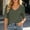 Green, variant on Womens Tshirts Solid Elbow-Length Sleeve V Neck Loose Breathable Top Womens Blouses Blue XL