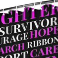 thumbnail image 3 of Breast Cancer Shower Curtain 36"x72" ,Bathroom Decorative Shower Curtains Set with 12 Hooks,Modern Waterproof Washable Shower Curtain, 3 of 6