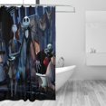 thumbnail image 2 of Goofa The Nightmare Before Christmas Pattern Shower Curtain - Fancy Bathroom Shower Curtain Sets - Waterproof Shower Curtain with Hooks with 12 Plastic Hooks 72x72 Inches, 2 of 5