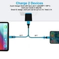 thumbnail image 6 of USB Wall Charger Block,ABCPOW 2.1A Dual Port USB Charger Block with 2PACK Android Phone Charging Cord Type C Cable USB C Charging Cables 6ft10ft USB Brick Charger Box Fast Charging Block,Blue, 6 of 7