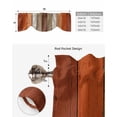 thumbnail image 6 of Fsddascl Burnt Orange Brown Tie Up Valance Curtains for Windows, Kitchen Curtains Window Treatments, Farmhouse Vintage Wooden Short Window Shades Valances for Bedroom Bathroom Cafe 42"x12", 6 of 7