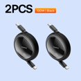 thumbnail image 3 of Cable USB C retráctil Baseus de 2/5 piezas de 100 W para iPhone 16, 15, ProMax, cable de carga rápida para MacBook, iPad, tipo C para Xiaomi y Samsung, 3 of 5