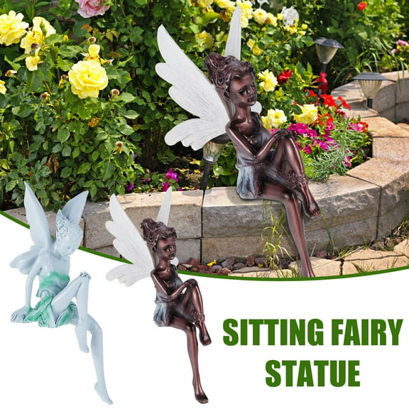 Cute Fairy Statue Garden Ornament for Tudor and Turek Sitting In Your Garden Craft Landscaping Yard Home Decor