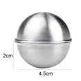 thumbnail image 5 of Mosey Cake Mold,2Pcs Cake Mold Ball Shape Reusable Aluminum Alloy DIY Baking Tool Accessories for Kitchen, 5 of 6