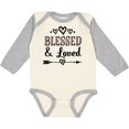 thumbnail image 3 of Inktastic Blessed and Loved Baby Girl Girls Long Sleeve Baby Bodysuit, 3 of 5