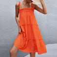 thumbnail image 4 of Vestido de tirantes de verano para mujer Vestido casual sólido sin mangas Fridja  hj2134, 4 of 6