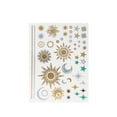 thumbnail image 5 of Wrapables® Celebrity Inspired Temporary Tattoos in Metallic Gold Silver and Black (6 Sheets), Large, Feathers & Stars, 5 of 8