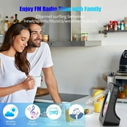 Qoosea CD Player Portable, Bluetooth CD Players for Home Desktop with HiFi Sound Speaker, FM Radio CD Music Player for Home with Remote Control Black