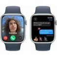 thumbnail image 2 of Restored Apple Watch Series 9 With Blood Oxygen. GPS + Cellular 45mm Silver Aluminum Case with Storm Blue Sport Band - M/L. (Refurbished), 2 of 4