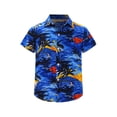 thumbnail image 2 of renvena  Boys Kids Hawaiian Shirt Short Sleeve Button Down Tropical Luau Summer Beach Tops Size5-12 A Type A 5-6, 2 of 7