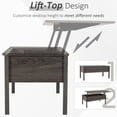 thumbnail image 4 of HomCom 39" Modern Lift Top Coffee Table Desk with Storage, 4 of 10
