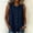 Blue, variant on ClodeEU Women's Sleeveless Round Neck Button Down Tank Top, Casual Loose Fit Summer Blouse Black,Women's Plus L