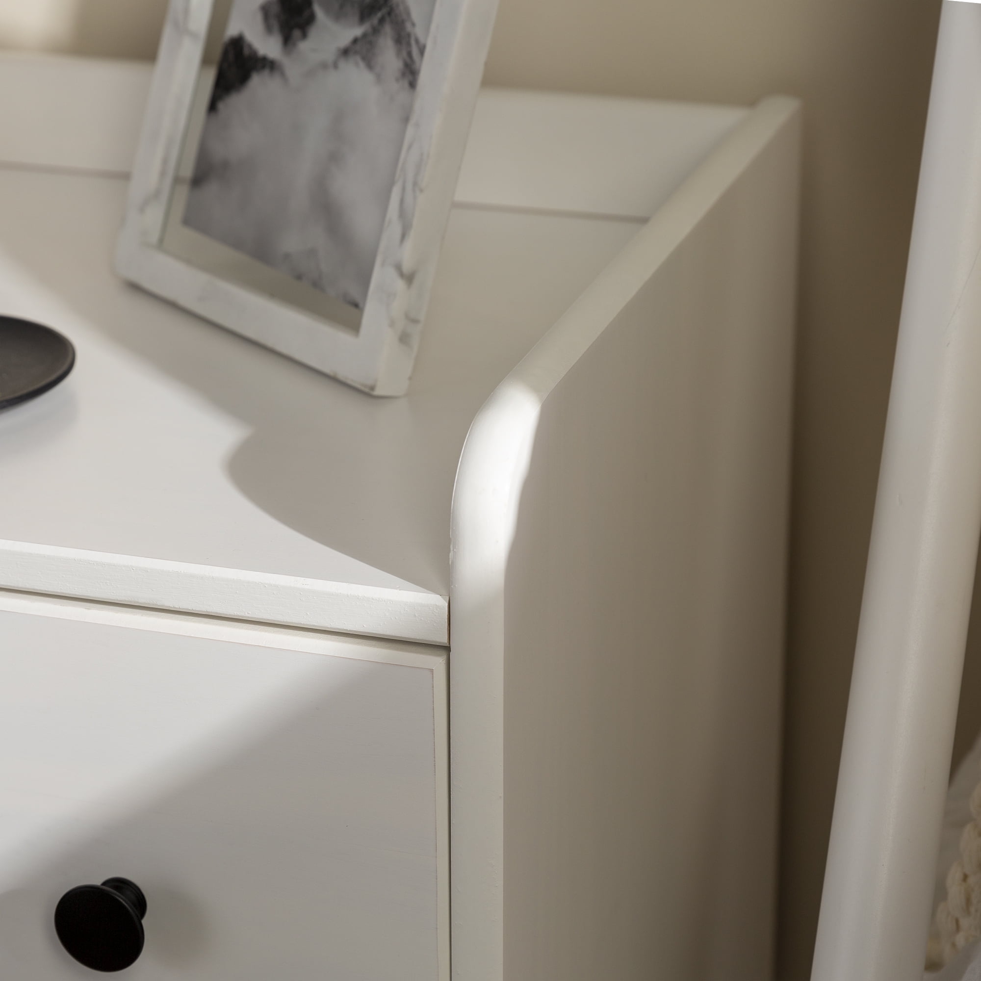 Manor Park Mid Century Modern Tray Top Nightstand, White
