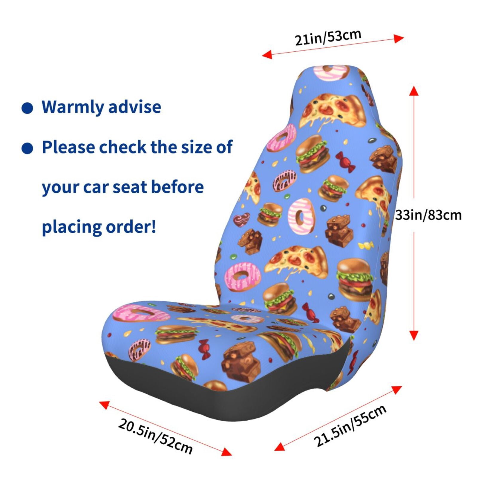Naloa Fastfoods Car Seat Covers Universal Front Seat Coves for Car Accessories ,Padded Car Covers for Automotive, SUV, Truck, and Van