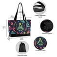 thumbnail image 2 of FORMRS Canvas Laptop Tote Bag for Women with 15.6" Computer Compartments Shoulder Handbag, Neon Christmas, 2 of 7