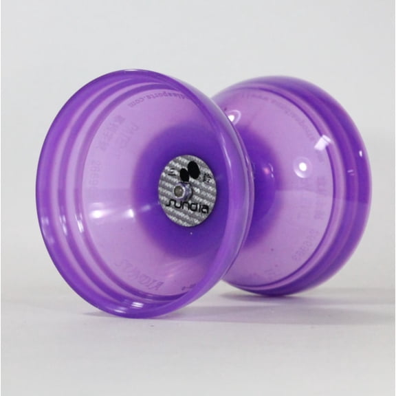 Sundia Shining Diabolo - Includes Wooden Sticks, 2 Strings Instructions and Bag (Crystal Purple, Wide Bearing)