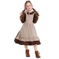 thumbnail image 1 of XASZHN Children's European Festival Stage Play Rural Farm Dress Coffee_006 XS, 1 of 9