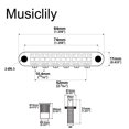 thumbnail image 2 of Musiclily Pro 52mm Tune-o-matic Bridge for Epiphone LP SG Style Electric Guitar, Gold, 2 of 5
