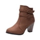 thumbnail image 1 of NECHOLOGY Botas Mujer Adulto Femenino Zapatos Botines de mujer Tacones pesados Botas grandes de otoño e invierno Botas de moda Tacones altos para mujer Botines cálidos para mujer (Brown, 8.50), 1 of 5