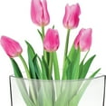 thumbnail image 3 of 11" Mouth Blown Crystal European Made Pocket Shaped Vase, 3 of 5