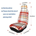 thumbnail image 6 of ZNDUO Scottish Red Check Pattern Car Seat Cover, Breathable Polyester Universal 2 Pcs Car Seat, 6 of 8