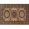 thumbnail image 1 of Ahgly Company Machine Washable Indoor Rectangle Traditional Bakers Brown Area Rugs, 7' x 9', 1 of 7