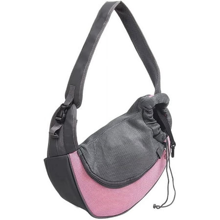 DanceeMangoos Pet Dog Sling Carrier  Breathable Mesh Portable Travel Safe Pet Sling Shoulder Bag Carrier with Adjustable Non-Slip Shoulder Strap for Small Dogs Cats Puppy