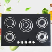 Fetcoi, 30Gas Cooktop 5 Burners Gas Stove Cooktop Tempered Glass Cooktop Gas Hob For Kitchen